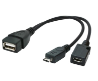 Kabel GEMBIRD KABEL USB MICRO AF-BM+(F) USB 2.0 OTG 15CM A-OTG-AFBM-04